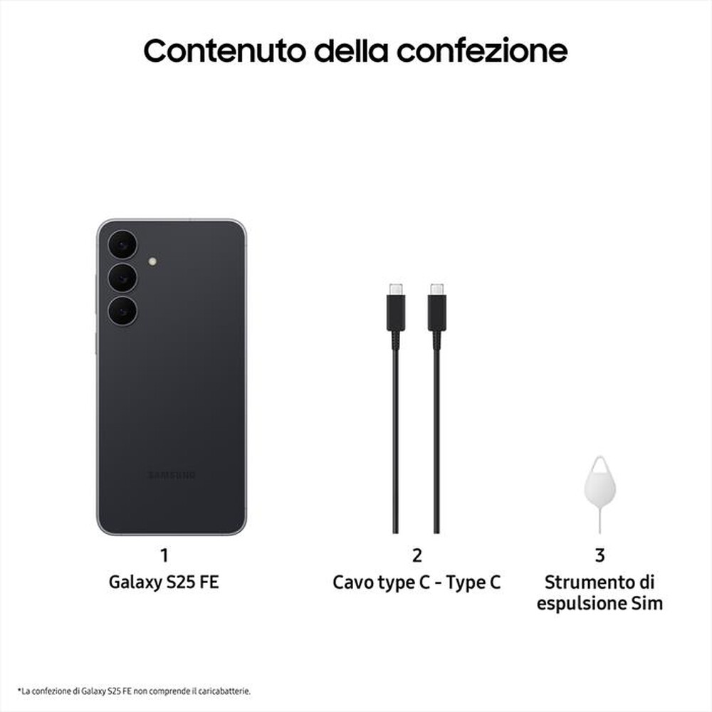 Immagine del prodotto SAMSUNG - Galaxy S25 FE 8+256GB-Jet Black