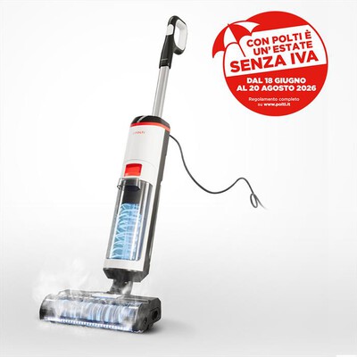 POLTI - Lavapavimenti aspira/lava/igienizzaROLLYSTEAM WD10-bianco/nero