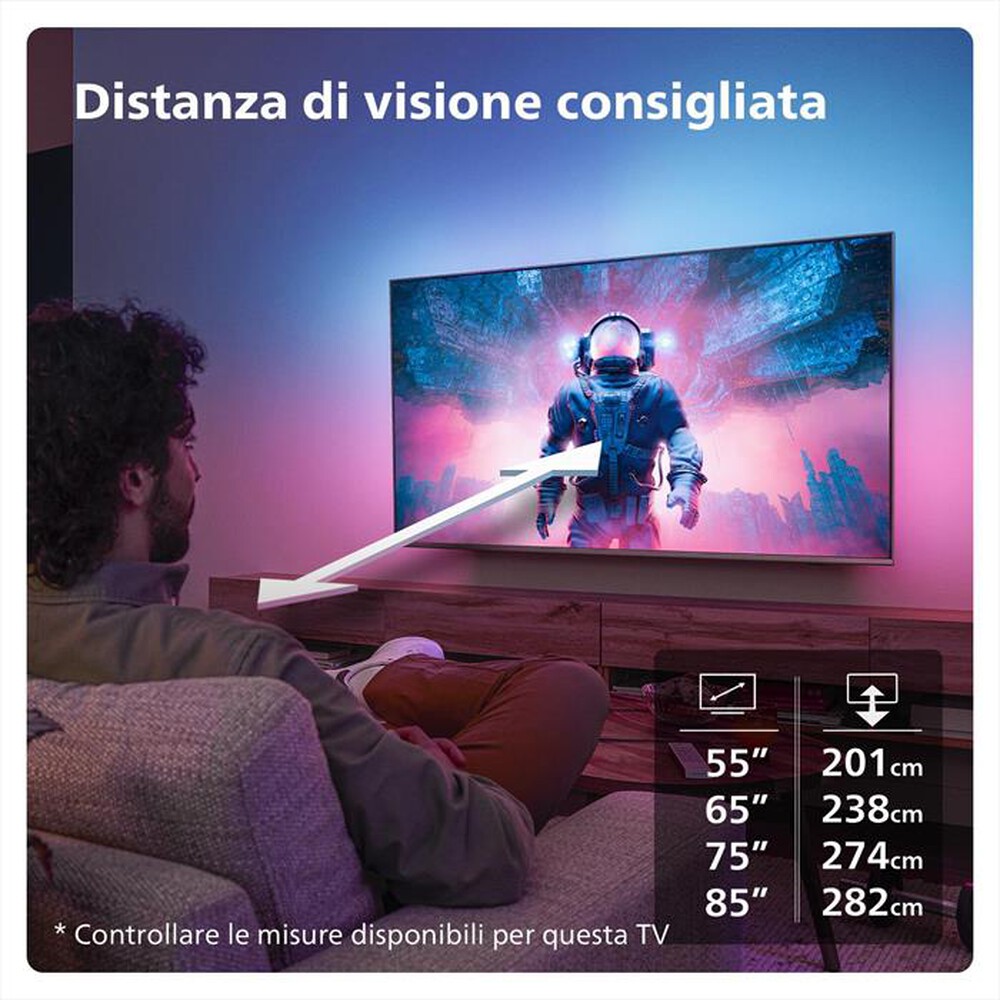 Immagine del prodotto PHILIPS - Smart TV MINI LED UHD 4K 65" 65PML9019/12-Black