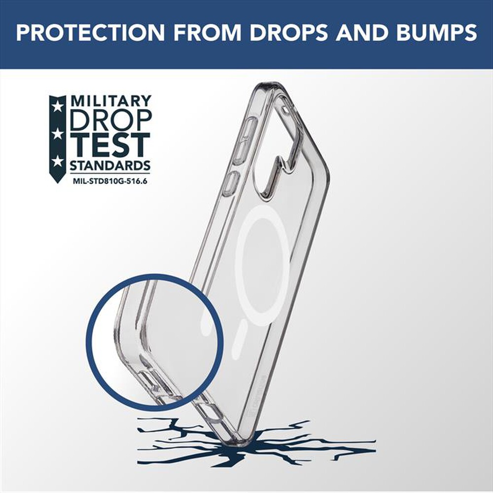 "CELLULARLINE - Custodia magnetica GLOSS MAG per Galaxy S25-Trasparente"