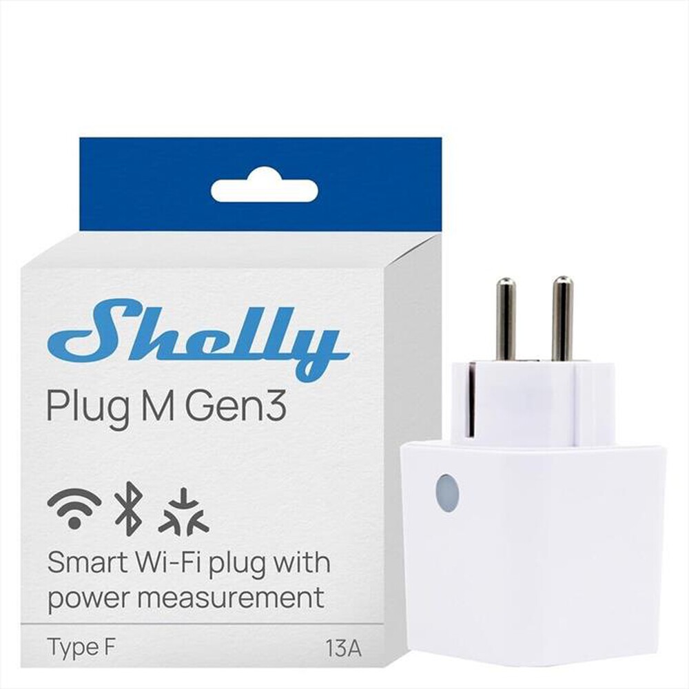 SHELLY - Presa smart 13A PLUG M GEN3-bianco