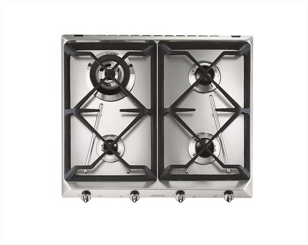 SMEG - Piano cottura a gas SRV564GH3 4 fuochi 59,5cm-Inox