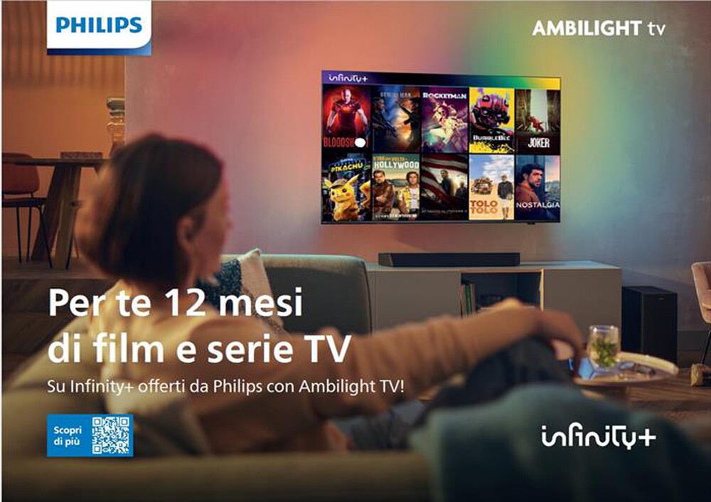 "PHILIPS - Ambilight Smart TV OLED UHD 4K 48\" 48OLED718/12-Metallo"