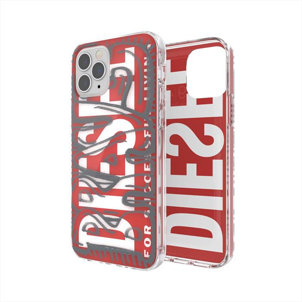 "DIESEL - 42567 DIESEL COVER IPHONE 12/12 PRO-Rosso"