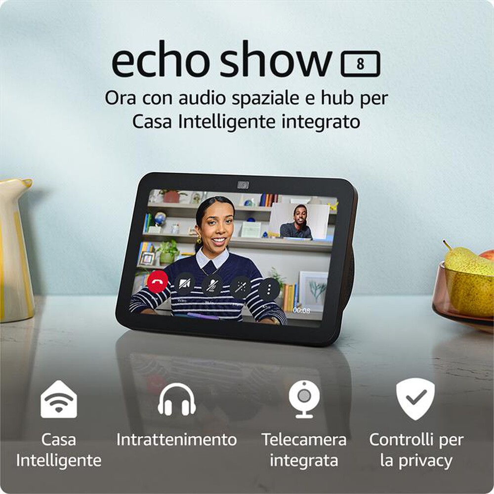 "AMAZON - ECHO SHOW 8 (3ª GEN - 2023)-Antracite"