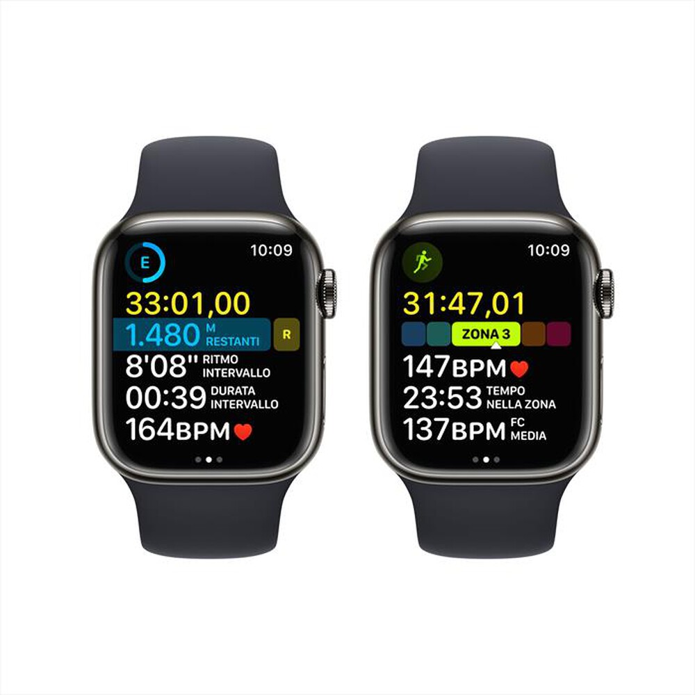 "APPLE - Watch Series 8 GPS + Cellular 41mm Acciaio-Grafite - Mezzanotte"