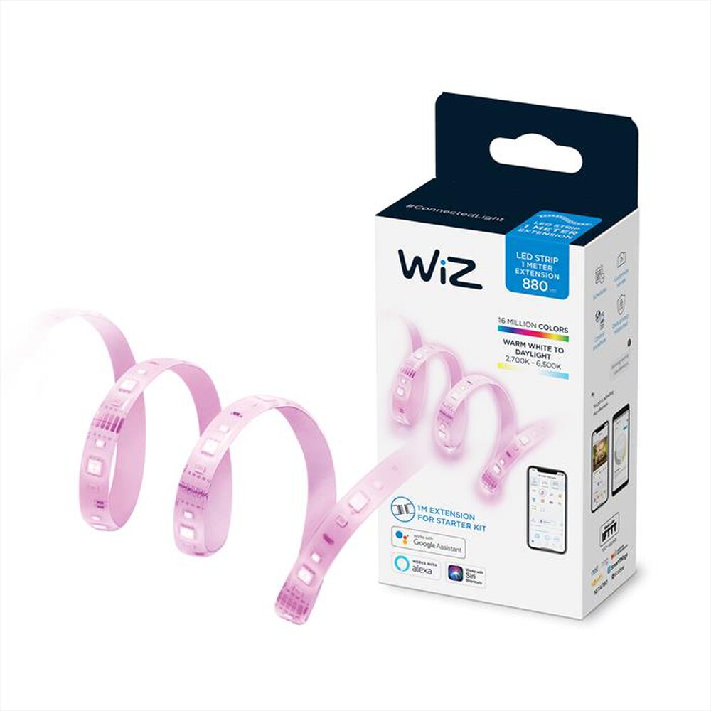 "WIZ - COLOR STARTERKIT LIGHTSTRIP EXTENSION 1M-Luce bianca e colorata"