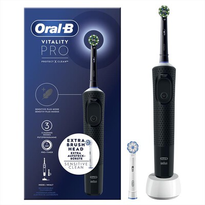 ORAL-B - Spazzolino Elettrico Ricaricabile VITALITY PRO-Nero
