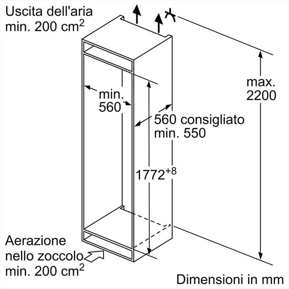 Immagine del prodotto BOSCH - Frigorifero Combinato KIN86NSE0 Classe E-Bianco
