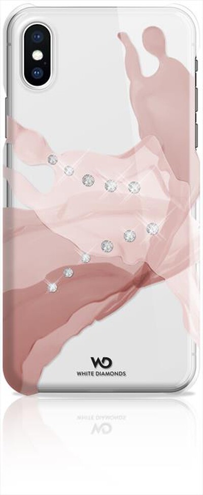 WHITE DIAMOND - 1370LIQ56 LIQUIDS COVER IPHONE X-TRASPARENTE ROSA/TPU