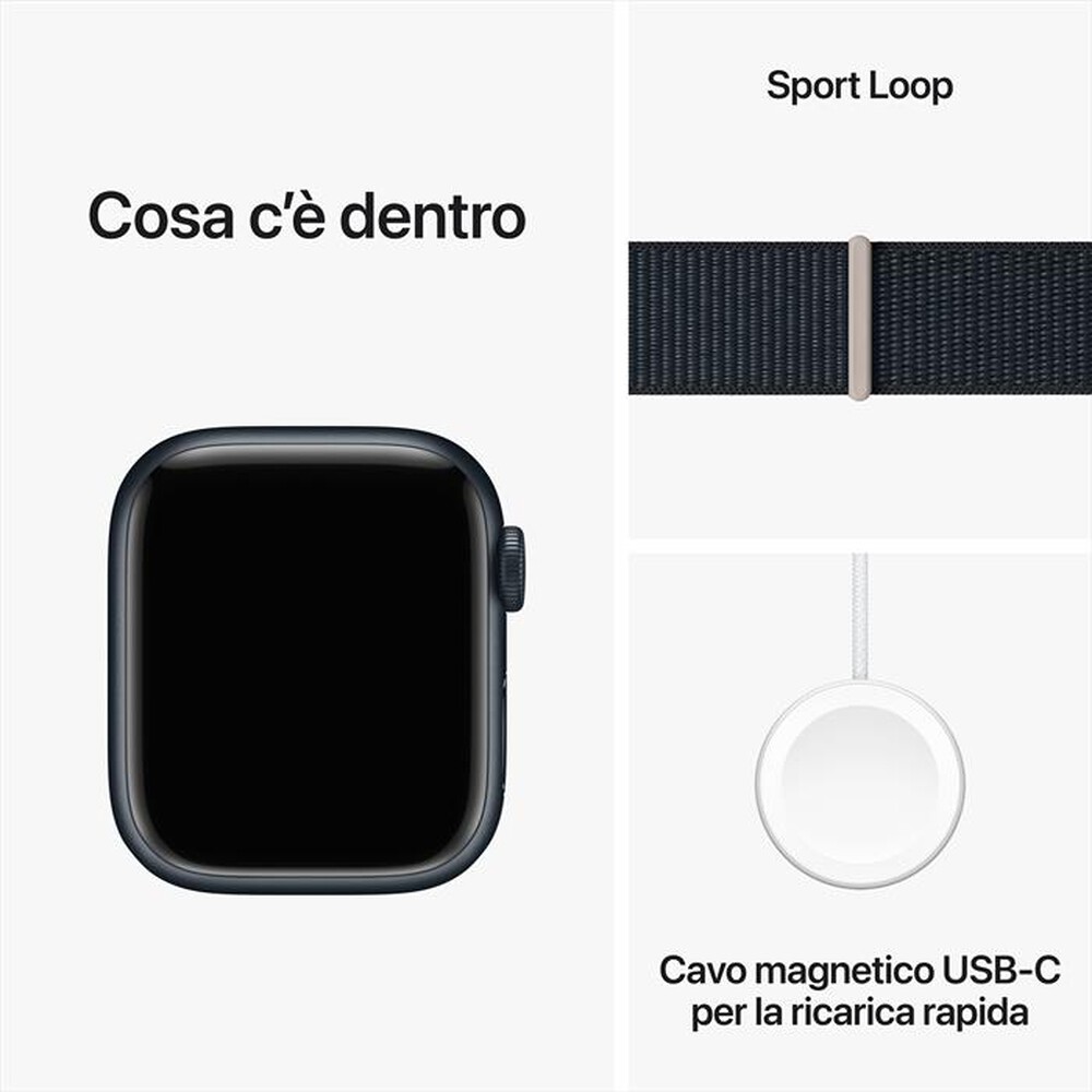 "APPLE - Watch Series 9 GPS Cassa 41mm-Mezzanotte"