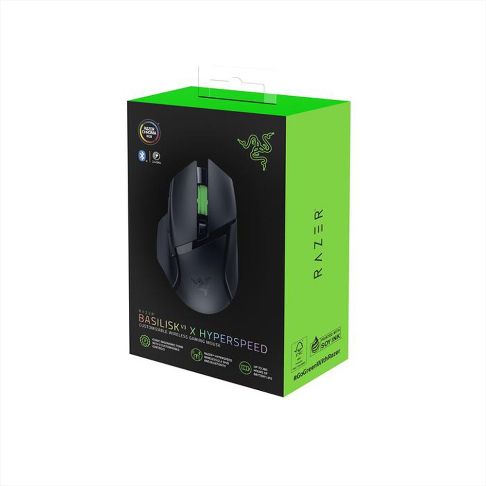 "RAZER - BASILISK V3 X HYPERSPEED-Nero"