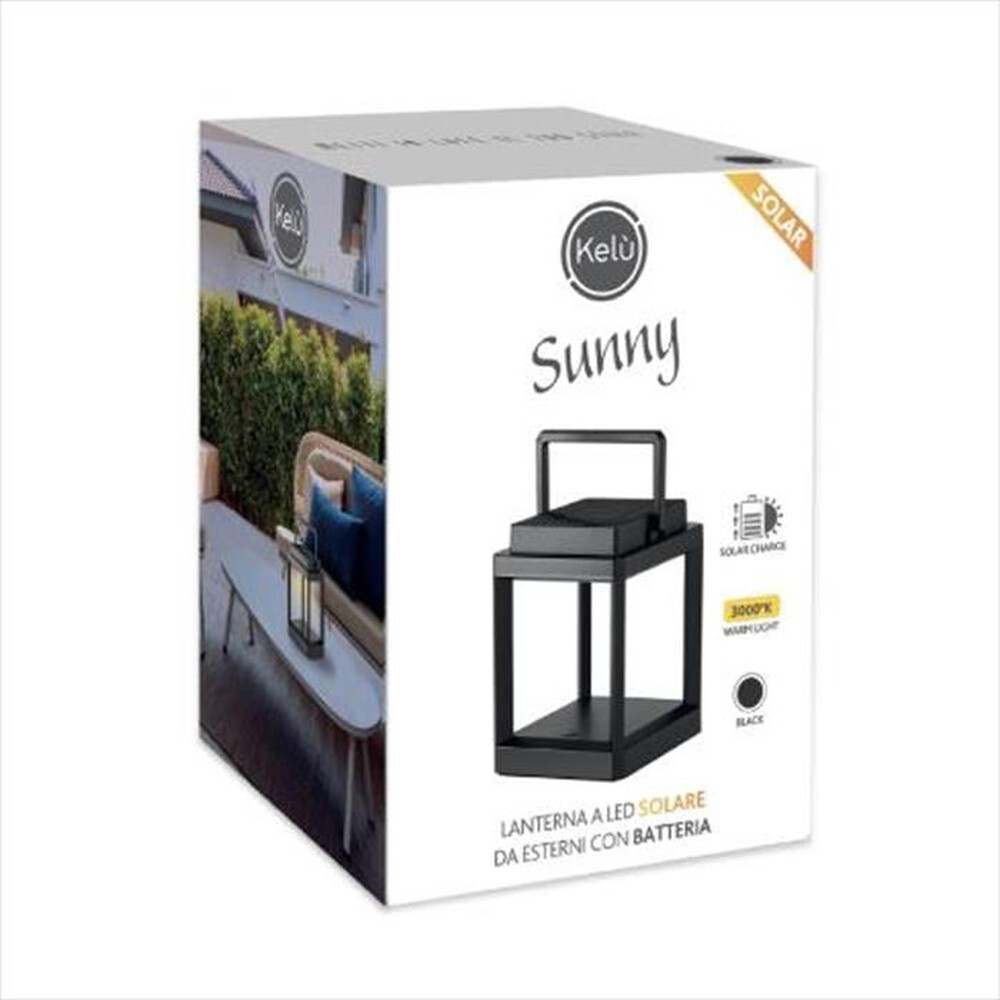 Immagine del prodotto KELU' - Lanterna da tavolo solare a batteria SUNNY-Nero
