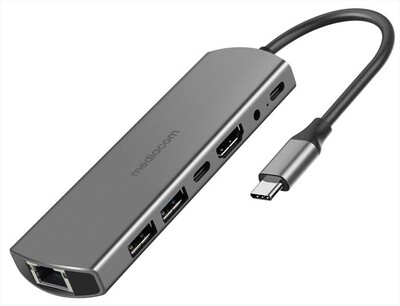 MEDIACOM - Hub usb Dock usb-c MD-C314-Silver