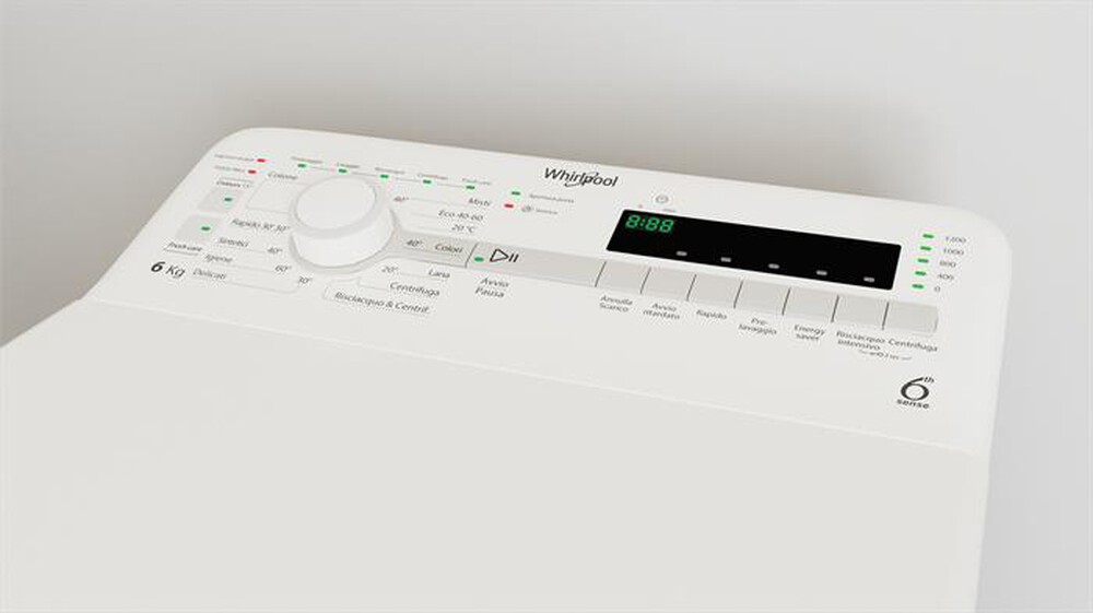 "WHIRLPOOL - Lavatrice carica dall'alto TDLR 6240S IT Classe C-Bianco"