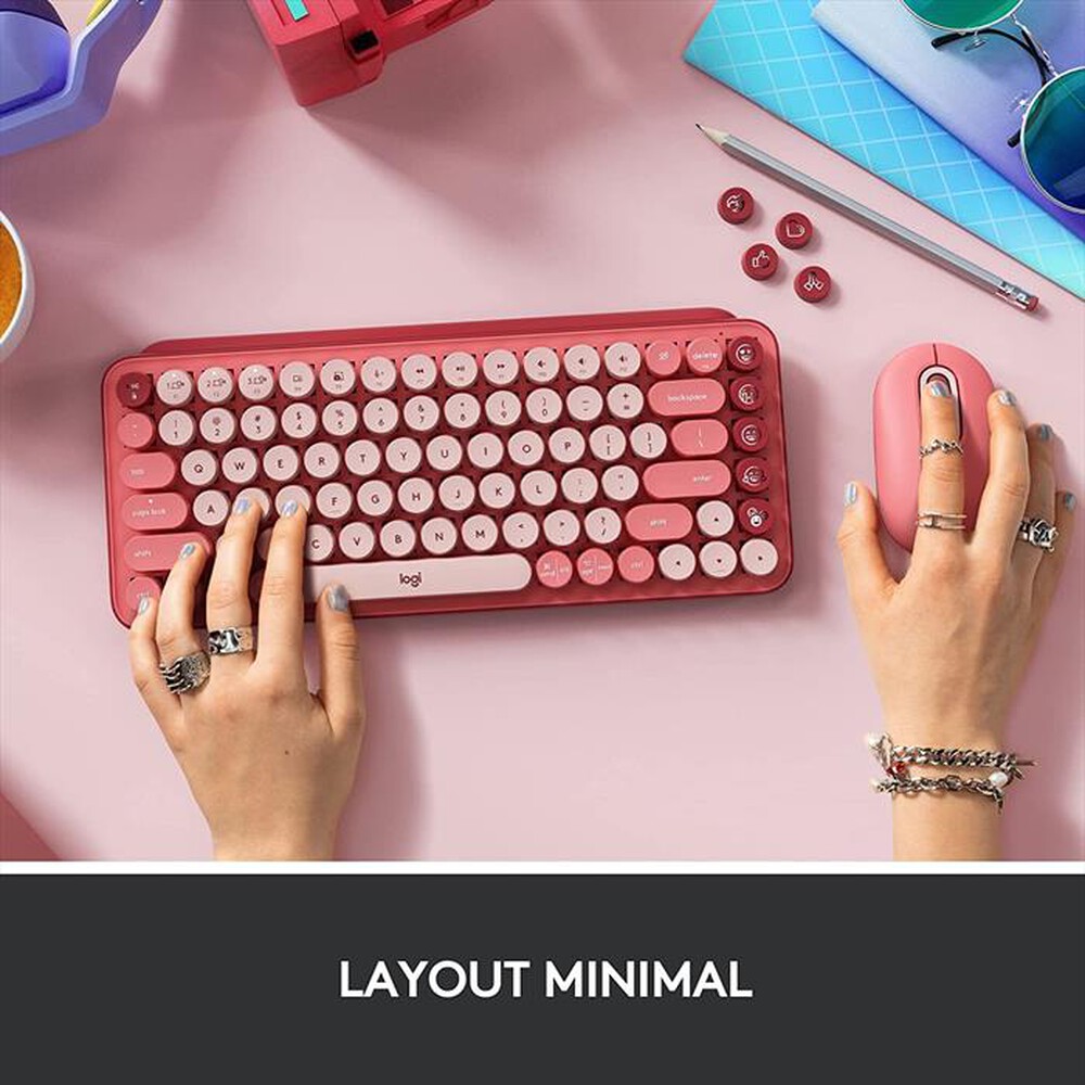 "LOGITECH - POP Keys Tastiera-Heartbreaker"