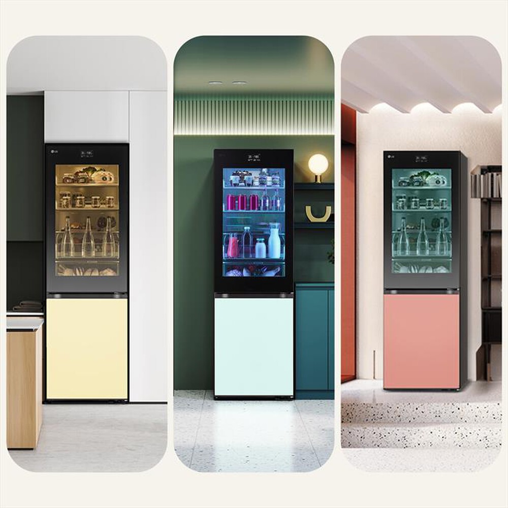 "LG - Frigorifero combinato GBG719MDNN Classe D 352L-Multicolour"