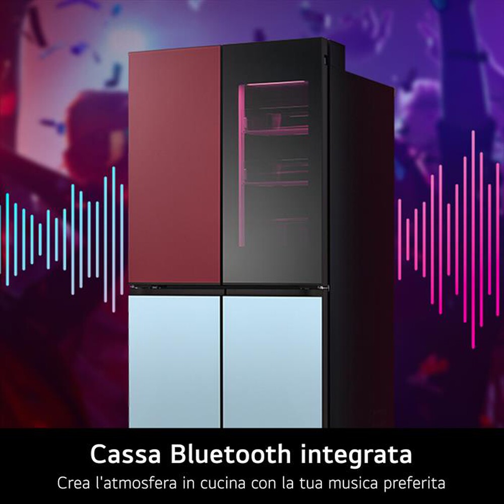 Immagine del prodotto LG - Frigorifero 4 porte GMV960NNME Classe E 617L-Multicolour