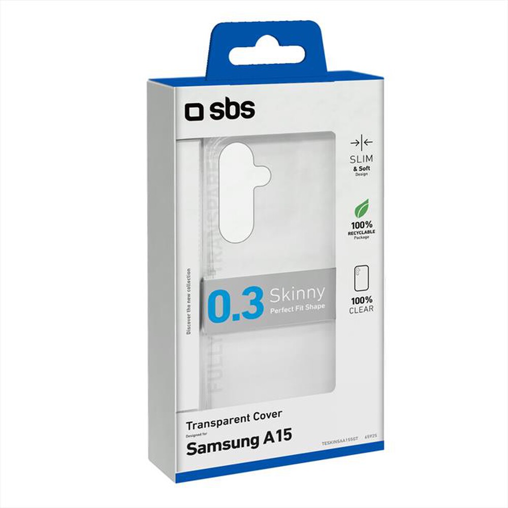 "SBS - Cover Skinny TESKINSAA155GT per Samsung A15-Trasparente"