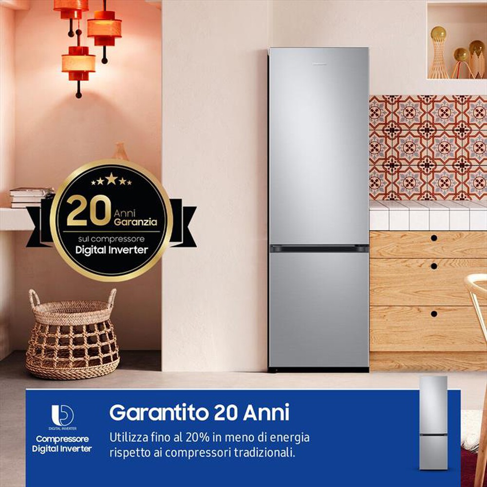 "SAMSUNG - Frigorifero combinato RB38C607AS9/EF Classe A-METAL INOX"