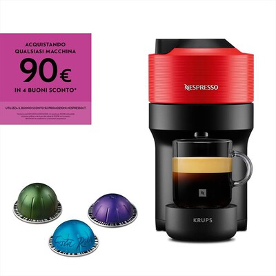 KRUPS - Macchina da caffè VERTUO POP XN9205K Nespresso-RED