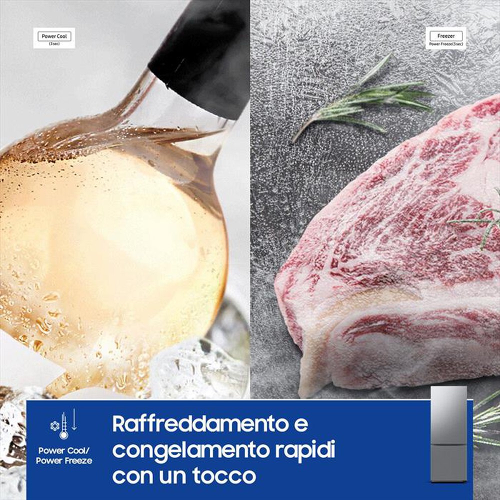 "SAMSUNG - Frigorifero combinato RB53DG706CS9EF ClasseC 538lt-Metal Inox"