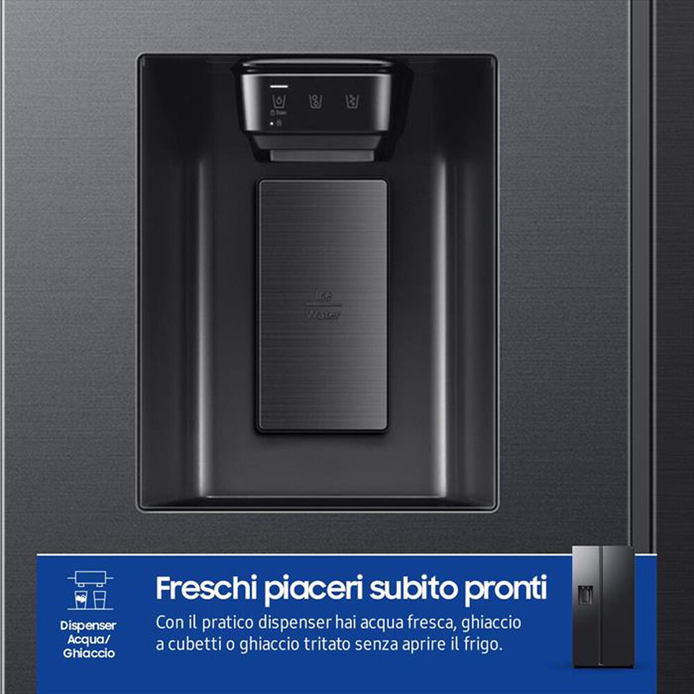 "SAMSUNG - Frigorifero side by side RS70F64KEFEF Classe E-Antracite"