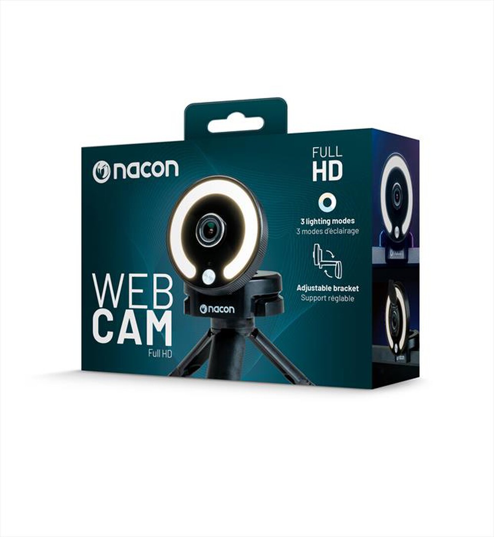 "NACON - WEBCAM FULL-HD PER STREAMING,1920X1080, PC-Nero"