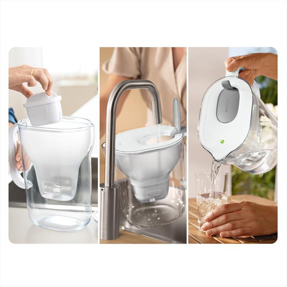 "BRITA - Caraffa filtrante STYLE MXPRO-Bianco/Grigio/Trasparente"