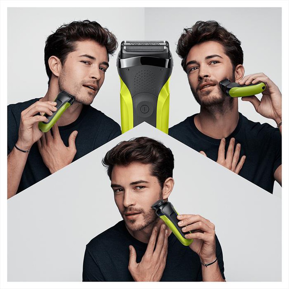 "BRAUN - Series 3 Shave&Style 300BT-Nero/Verde"
