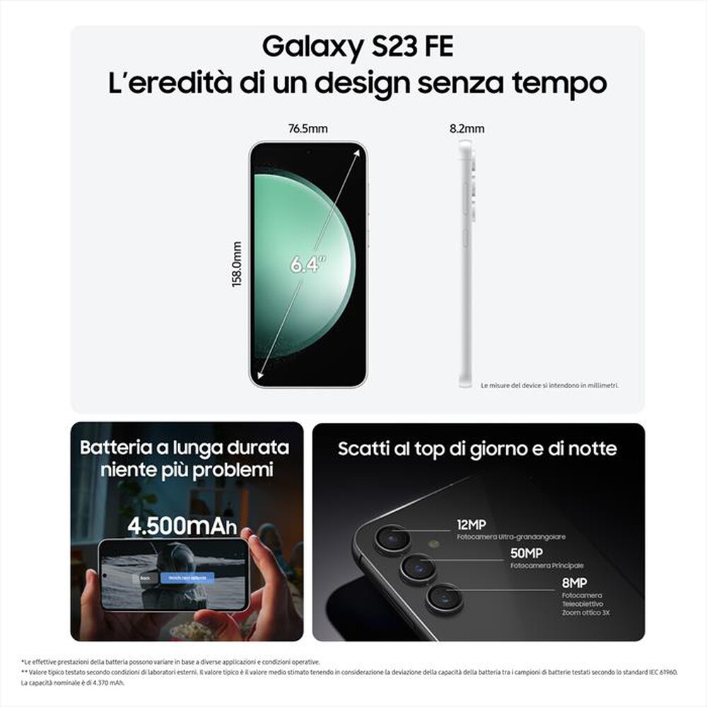 "SAMSUNG - Smartphone GALAXY S23 FE | BUDS FE-Graphite"