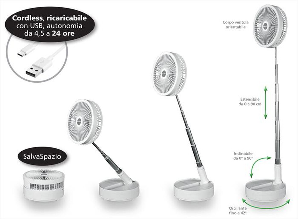 "MACOM - SPACE CORDLESS FAN"