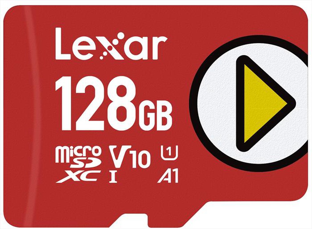 "LEXAR - 128GB PLAY MICROSDX UHS-I-Red"