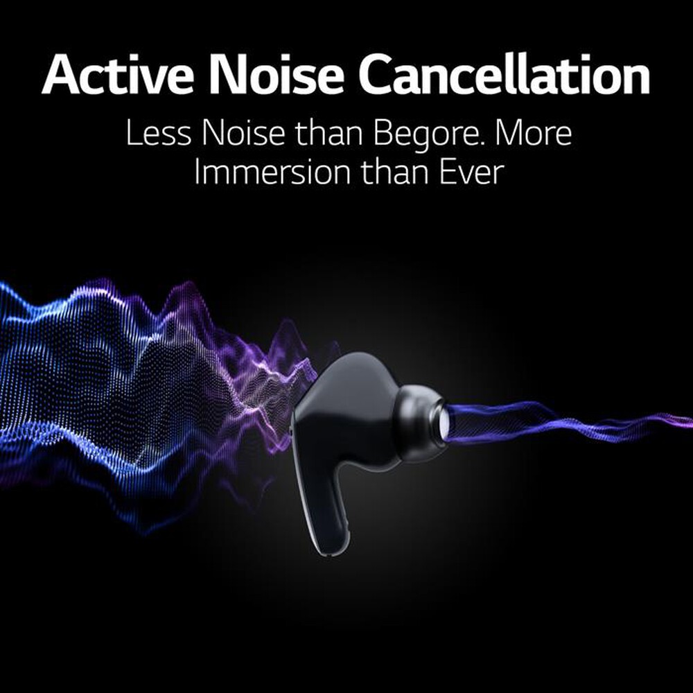 "LG - TONE FREE FP9 - CUFFIE TRUE WIRELESS BLUETOOTH-Nero - Charcoal Black"