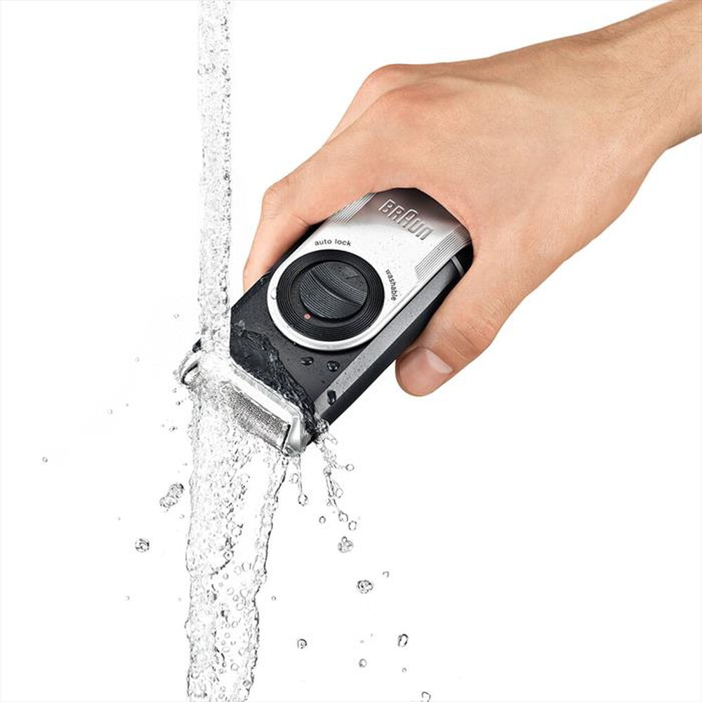 "BRAUN - POCKETGO M90 MOBILESHAVE-Nero/Argento"