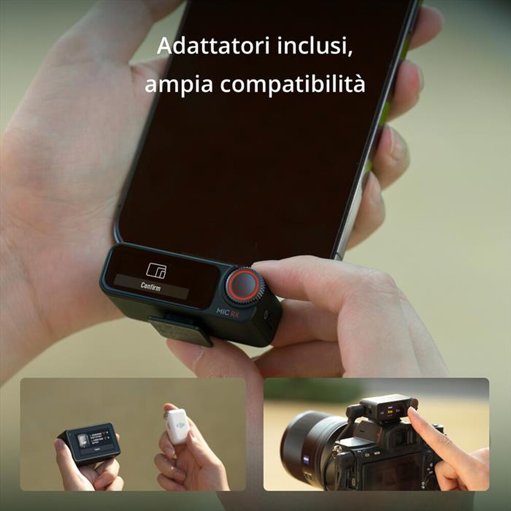 Immagine del prodotto DJI - MIC 2 (2 TX + 1 RX + CHARGING CASE)-Black