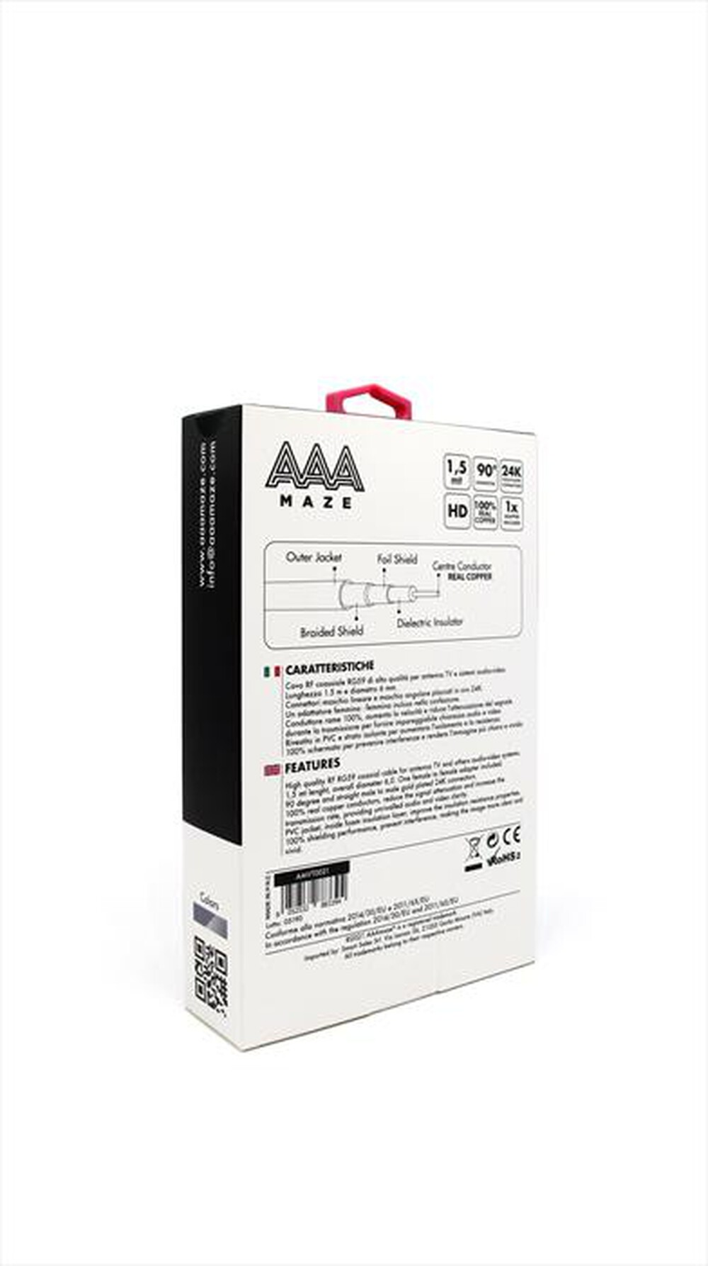 "AAAMAZE - CAVO ANTENNA LUNGHEZZA 1,5 METRI PREMIUM A"