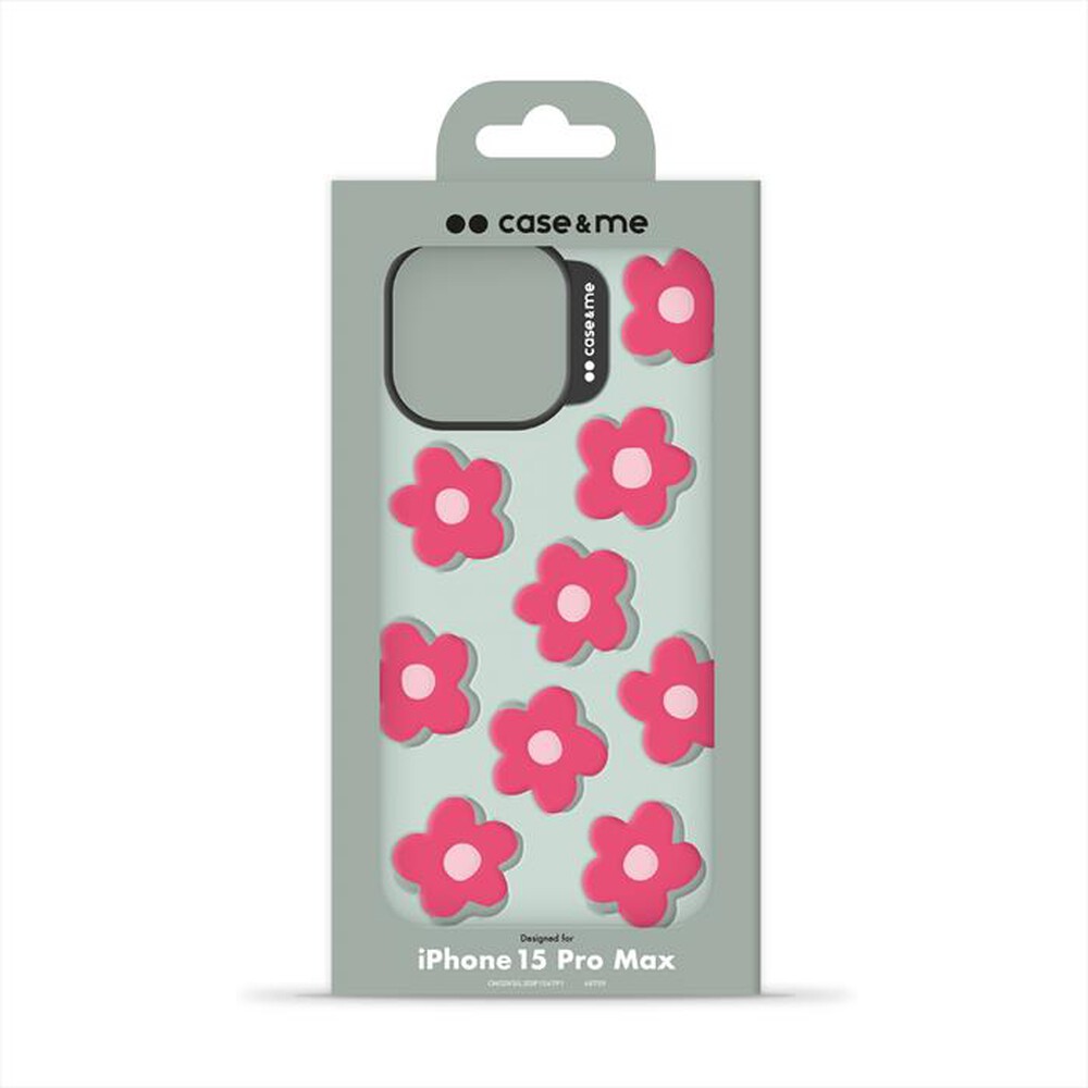 Immagine del prodotto CASEME - Cover silicone CMCOVSIL3DIP1567P1 iPhone15 Pro Max-Fiori Fucsia