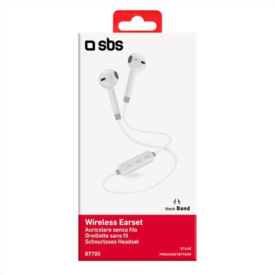 SBS - Auricolare Bluetooth PROEARSETBT700W-BIANCO