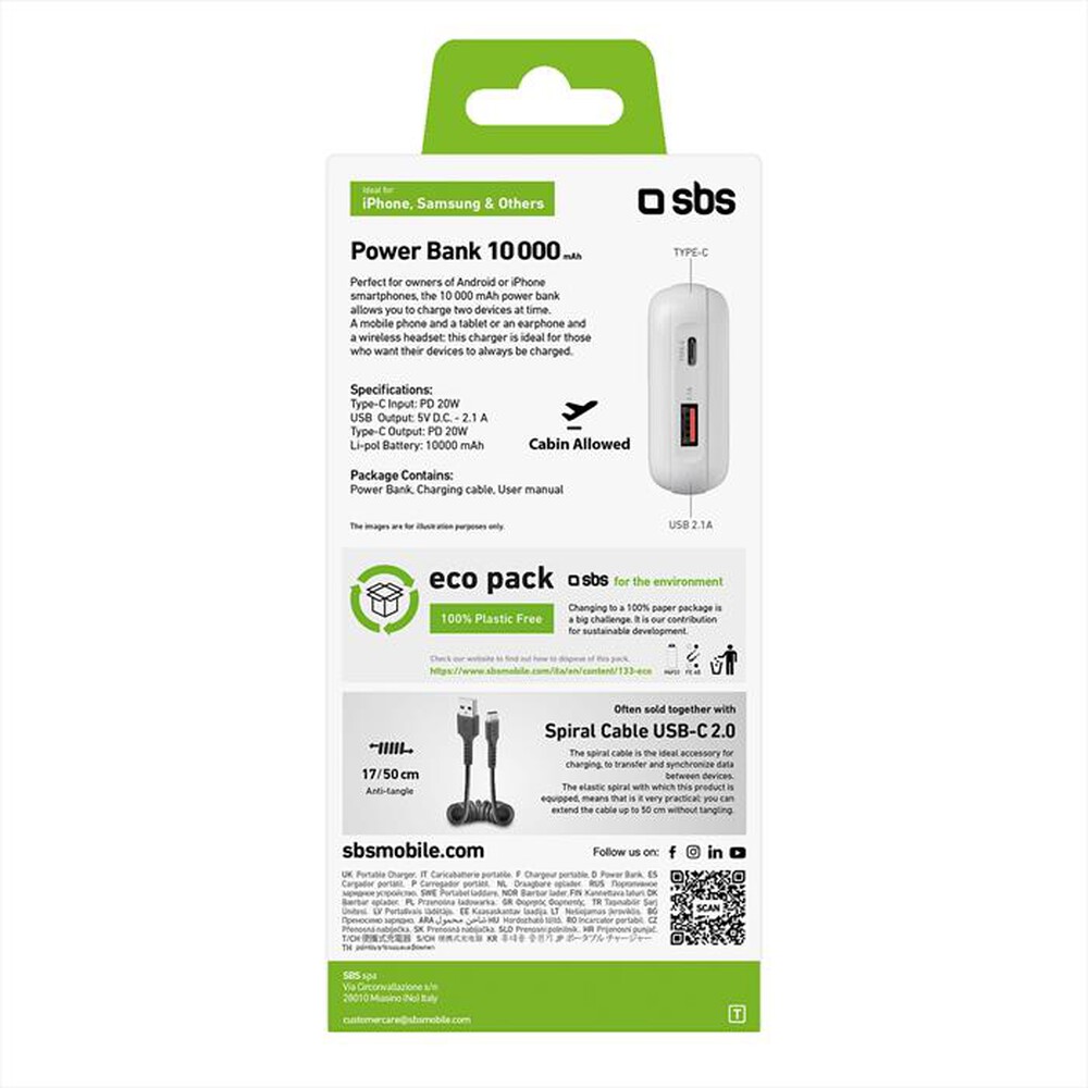 "SBS - TEBB10000PD20RUW-Bianco"