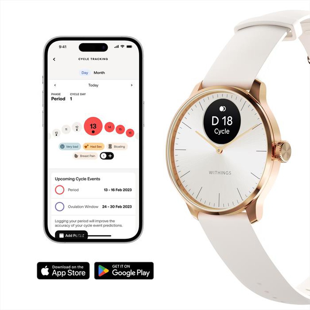 "WITHINGS - ScanWatch Light 37mm-Oro rosa"