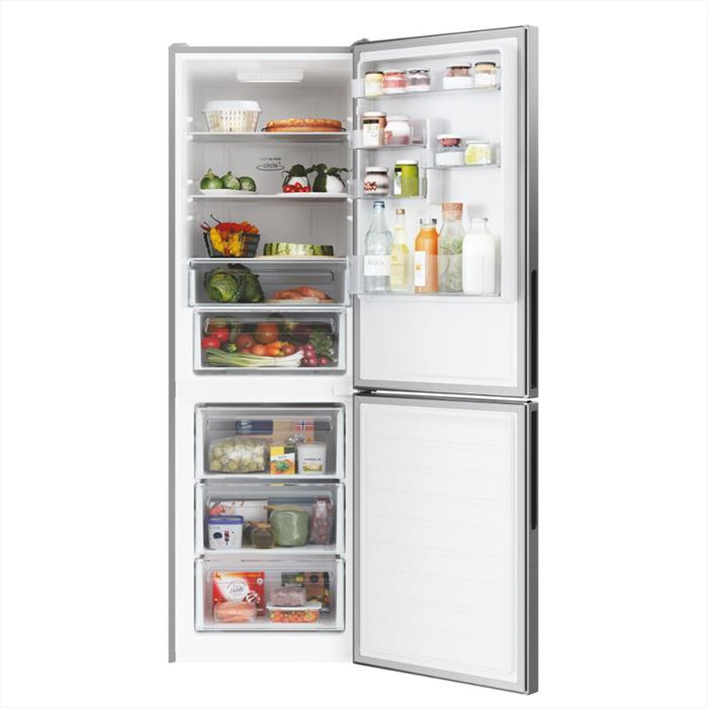 "CANDY - Frigorifero combinato CCE4T618DX Classe D 341 lt-Silver"