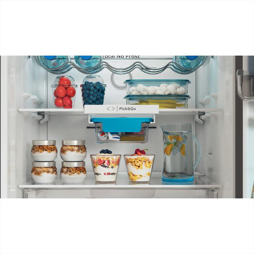 "INDESIT - Frigorifero combinato PUSH&GO INFC8 TO32X Classe E-Stainless steel"