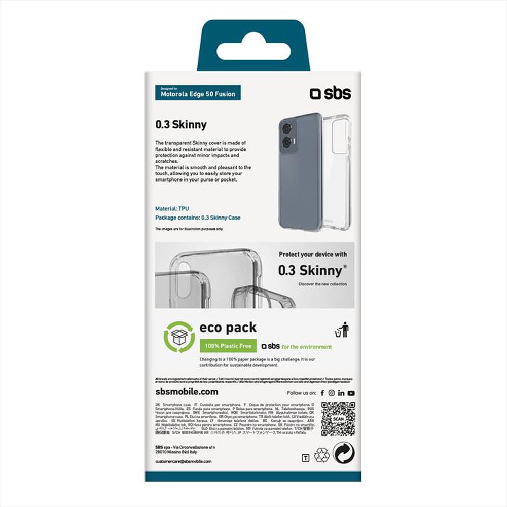 Immagine del prodotto SBS - Cover Skinny Motorola Edge 50 Fusion TESKINMOE50FT-Trasparente