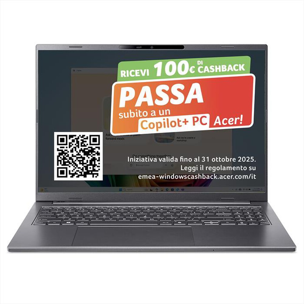 Immagine del prodotto ACER - NOTEBOOK ASPIRE 16 AI - 16” OLED A16-52M-52G1-Grigio