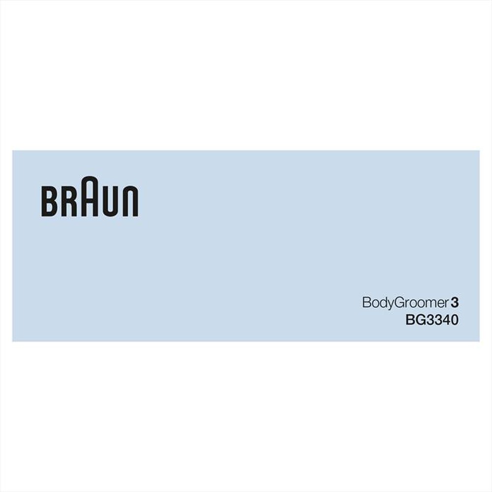 "BRAUN - RIFINITORE BODY BG3340-Nero/Grigio"