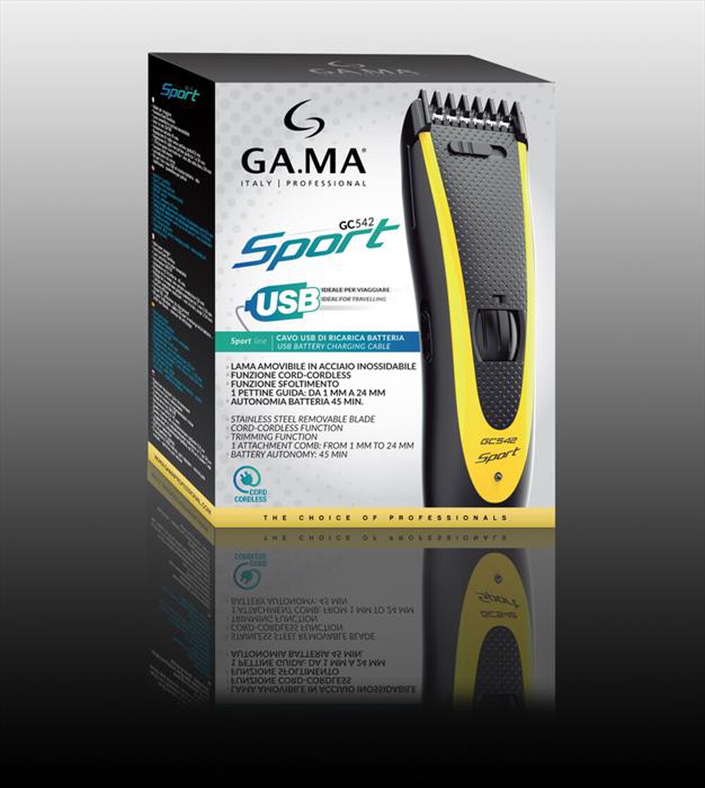 "GA.MA - GC542 SPORT-nero/giallo"