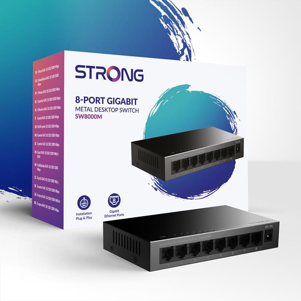 "STRONG - Switch Gigabit SW8000M-nero"