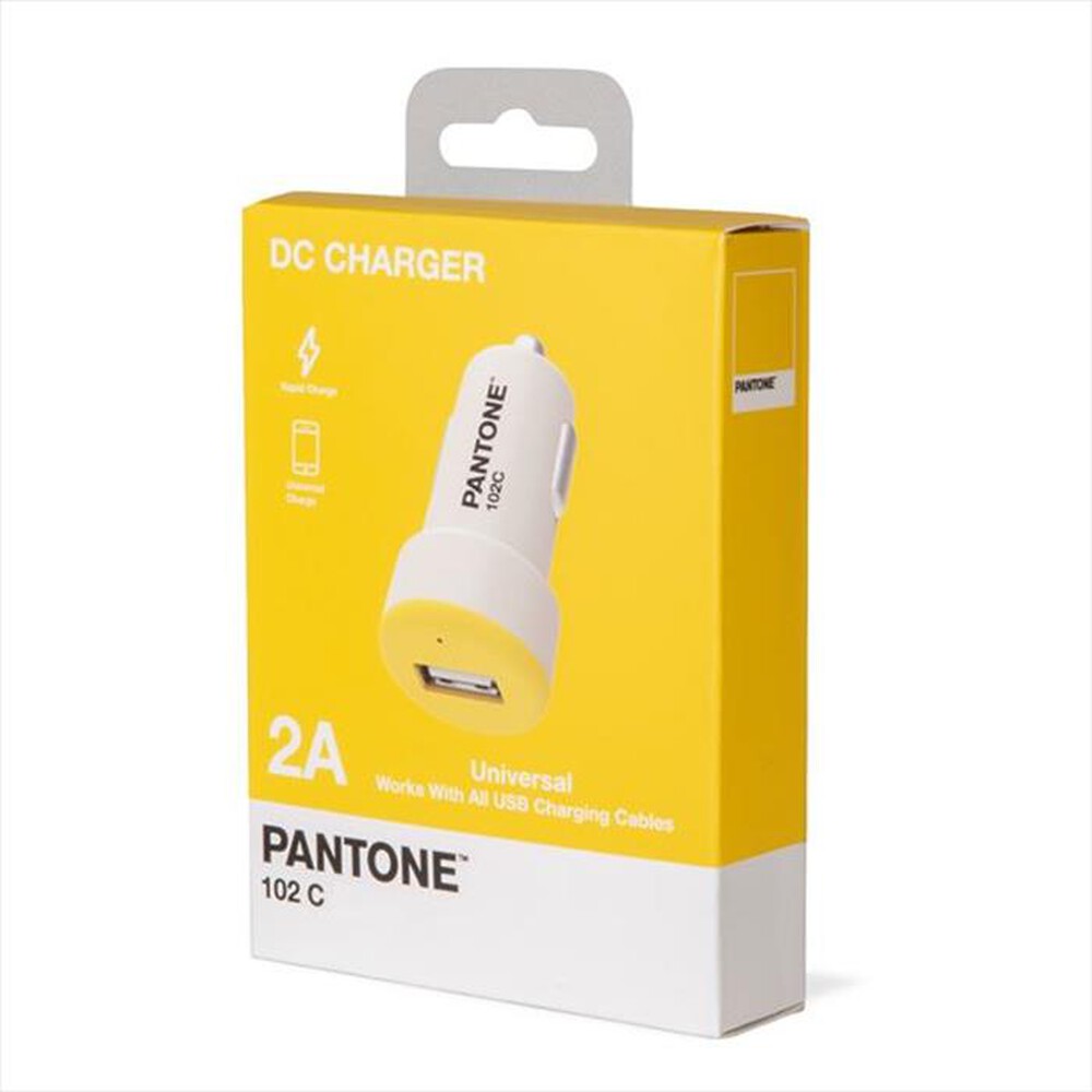 "PANTONE - PT-DC1USBY -  PANTONE CAR CHARGER 2.1A-GIALLO/PLASTICA"