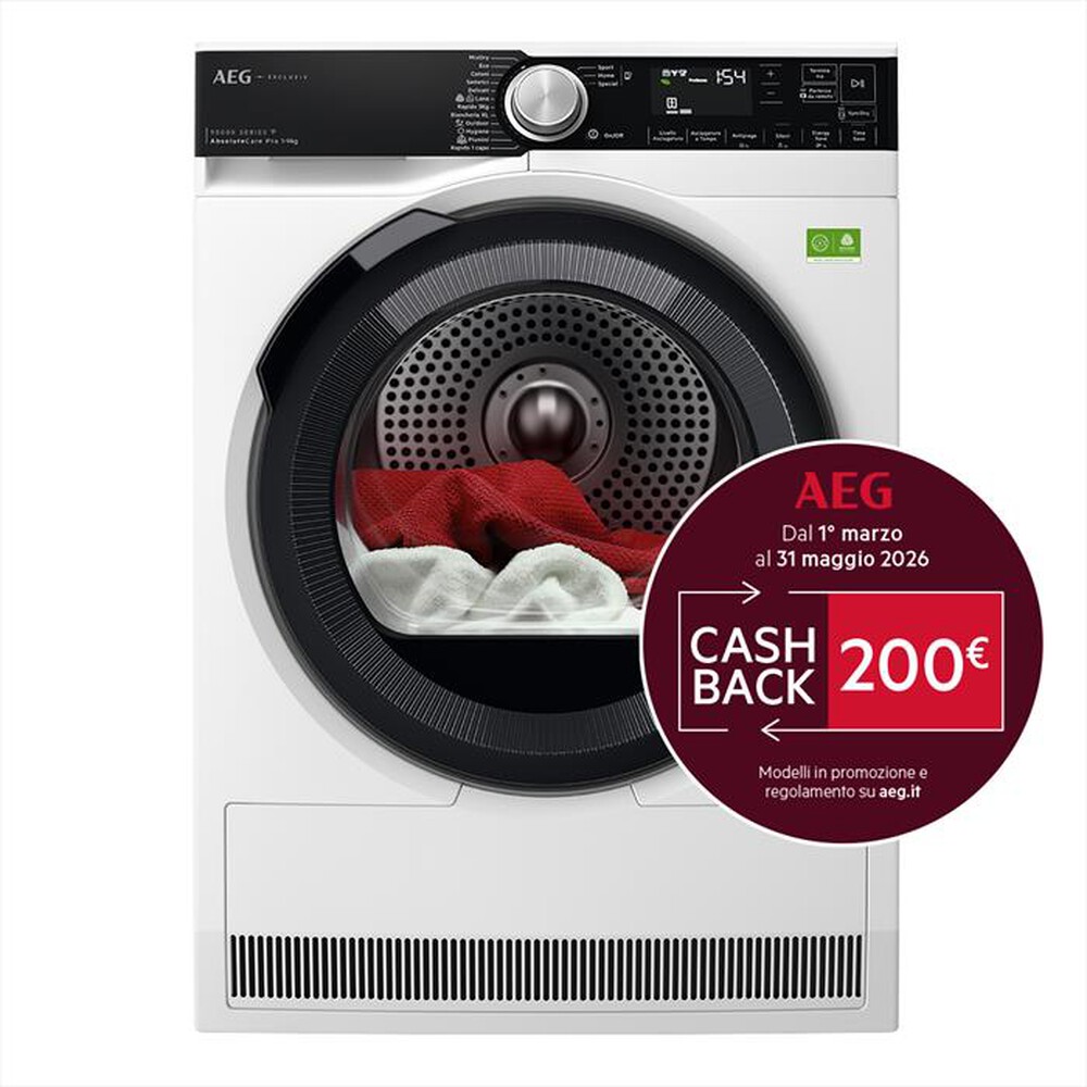 Immagine del prodotto AEG - Asciugatrice XTR9HBGA9YA 9 Kg Classe A-Bianco